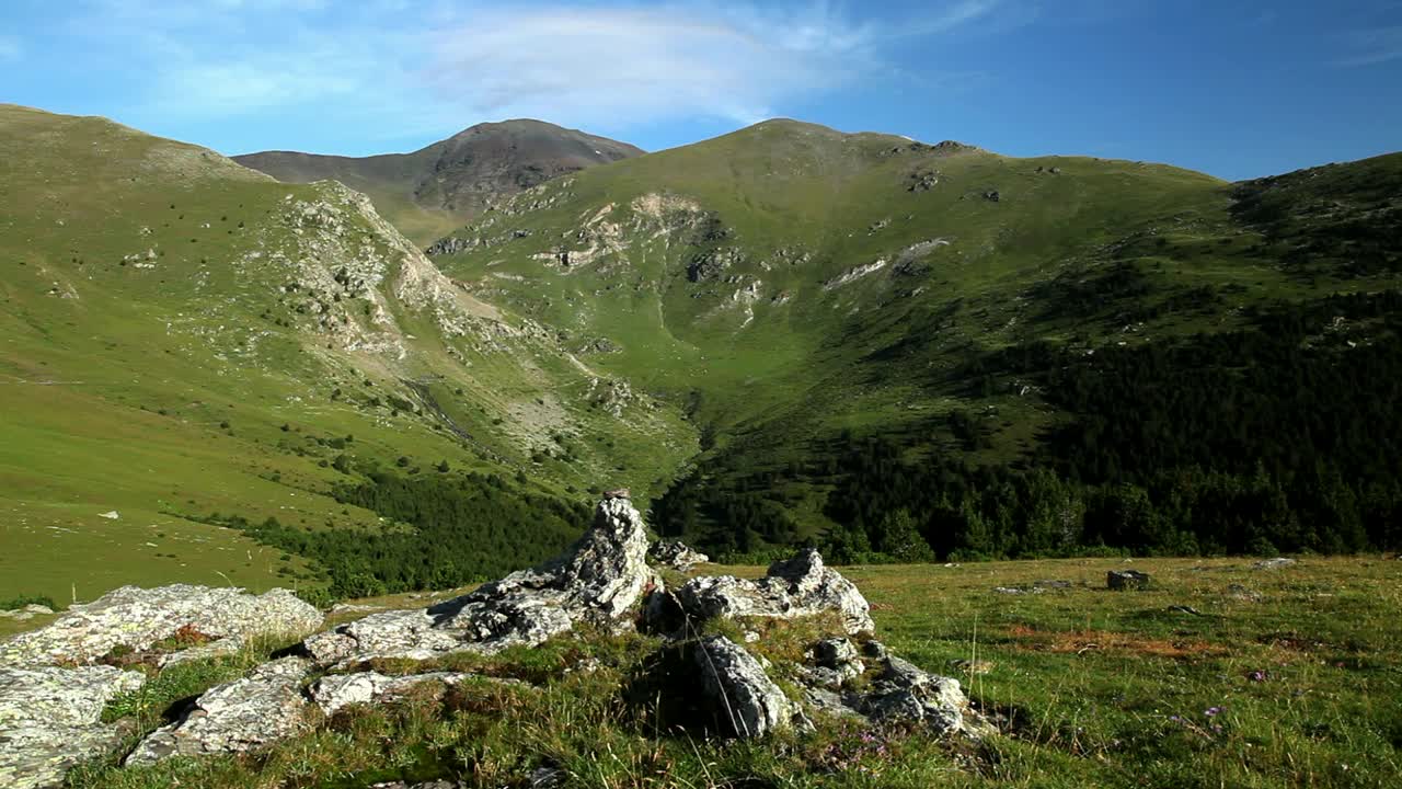 Download Stock Video Panoramic View Of A Valley In Summer Live Wallpaper
