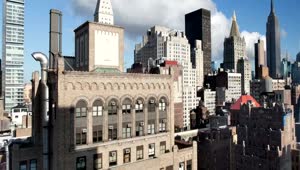 Stock Video Panoramic View Of Manhattan Buildings Live Wallpaper