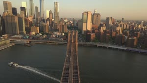 Stock Video Panoramic View Of The Manhattan Skyline In Usa Live Wallpaper