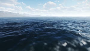 Stock Video Panoramic View Of The Sea Surface Live Wallpaper