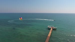 Stock Video Parachuting In The Tropical Sea Live Wallpaper