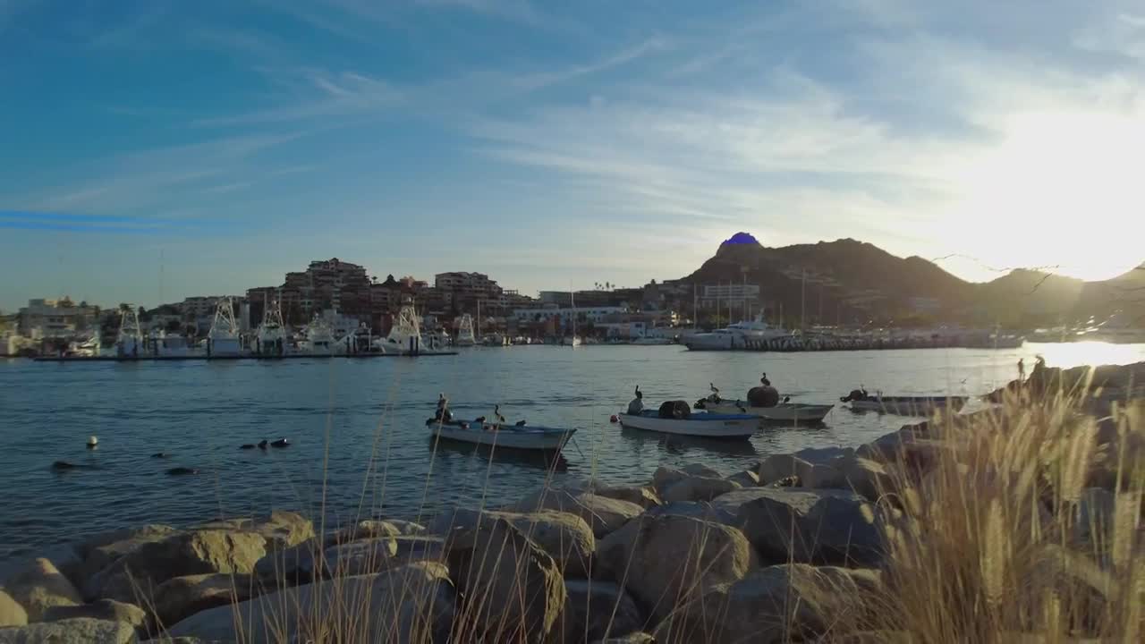 Download Stock Video Paradisiacal Tourist Coastline During Sunset Live Wallpaper