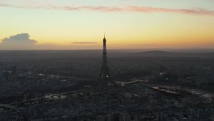 Stock Video Paris At Dawn From The Air Live Wallpaper