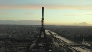 Stock Video Paris From The Air Near The Eiffel Tower Live Wallpaper
