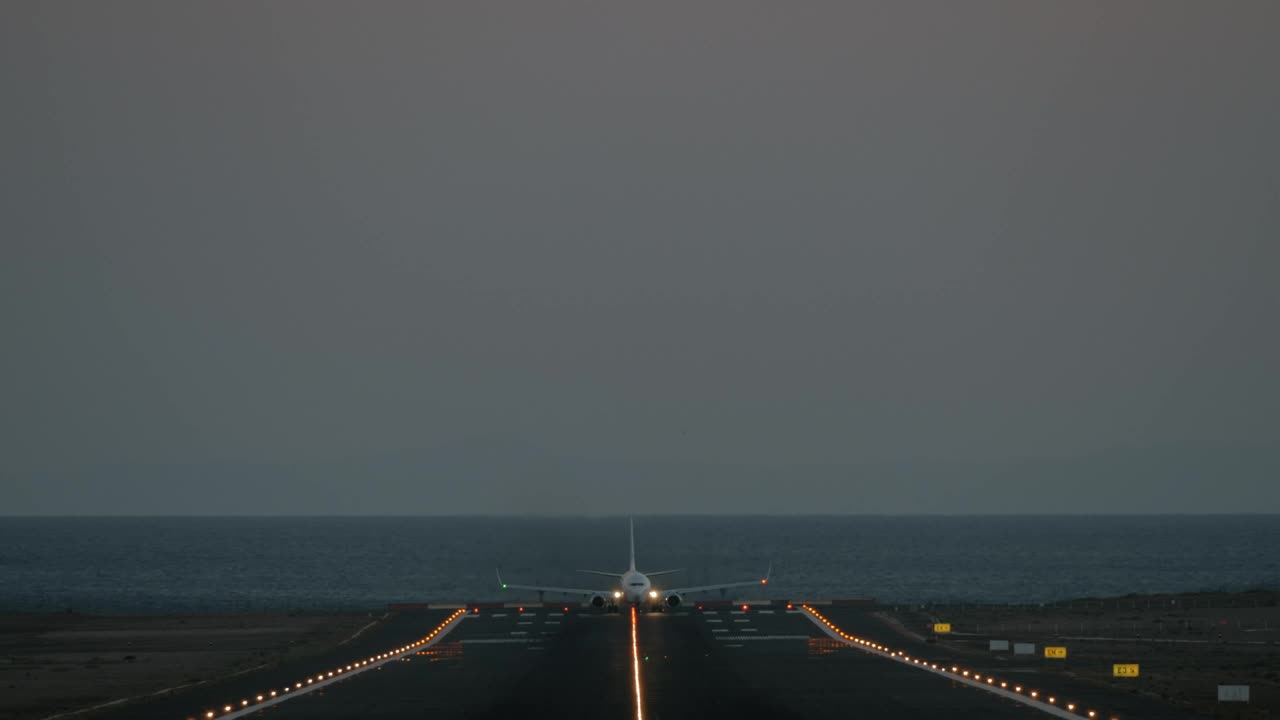 Download Stock Video Passenger Plane Taking Off At Dusk Live Wallpaper
