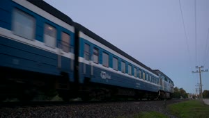 Stock Video Passenger Train Passing By Slowly Live Wallpaper