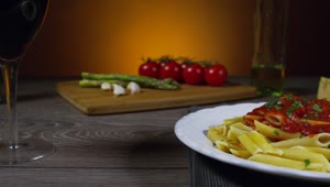 Stock Video Pasta With Tomato Sauce Live Wallpaper