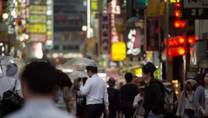 Stock Video Pedestrian Walk In Tokyo Live Wallpaper