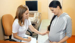 Stock Video Pediatrician Checks His Patients Pregnancy Live Wallpaper