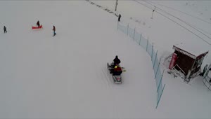 Stock Video People Enjoying A Day At A Ski Resort Live Wallpaper
