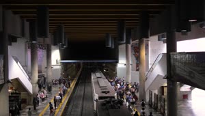 Stock Video People Leaving An Subway Train Time Lapse Shot Live Wallpaper