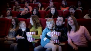 Stock Video People Watching A Movie At The Cinema Live Wallpaper