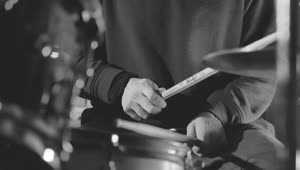 Stock Video Person Playing Drums With Drum Sticks Live Wallpaper
