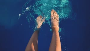 Video Stock Person Splashing Feet In A Pool Live Wallpaper Free