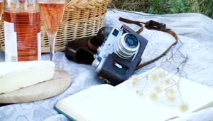 Video Stock Picnic Basket And A Bottle Of Wine Live Wallpaper Free
