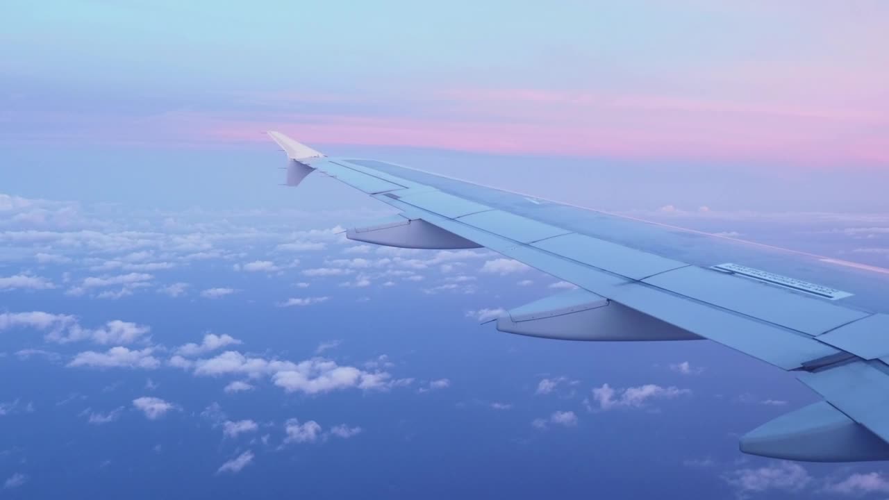 Download Video Stock Pink Sunset Seen From A Plane Window Live Wallpaper Free