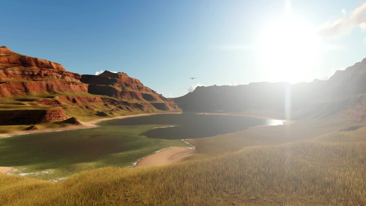 Download Video Stock Plane Flying Over A Desert Live Wallpaper Free