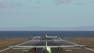 Video Stock Plane Preparing To Take Off From An Island Live Wallpaper Free