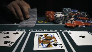 Video Stock Player Throwing His Poker Cards Live Wallpaper Free