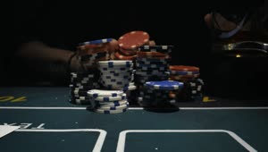 Video Stock Poker Player Knocking Down His Chips Live Wallpaper Free