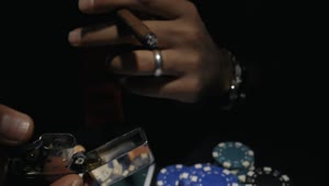 Video Stock Poker Player Lighting A Cigar Live Wallpaper Free