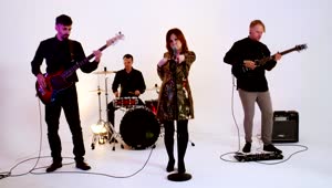 Video Stock Pop Band Performing At A Photo Studio Live Wallpaper Free