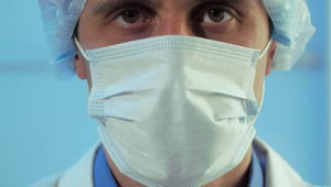 Video Stock Portrait Of A Doctor With A Mask Live Wallpaper Free
