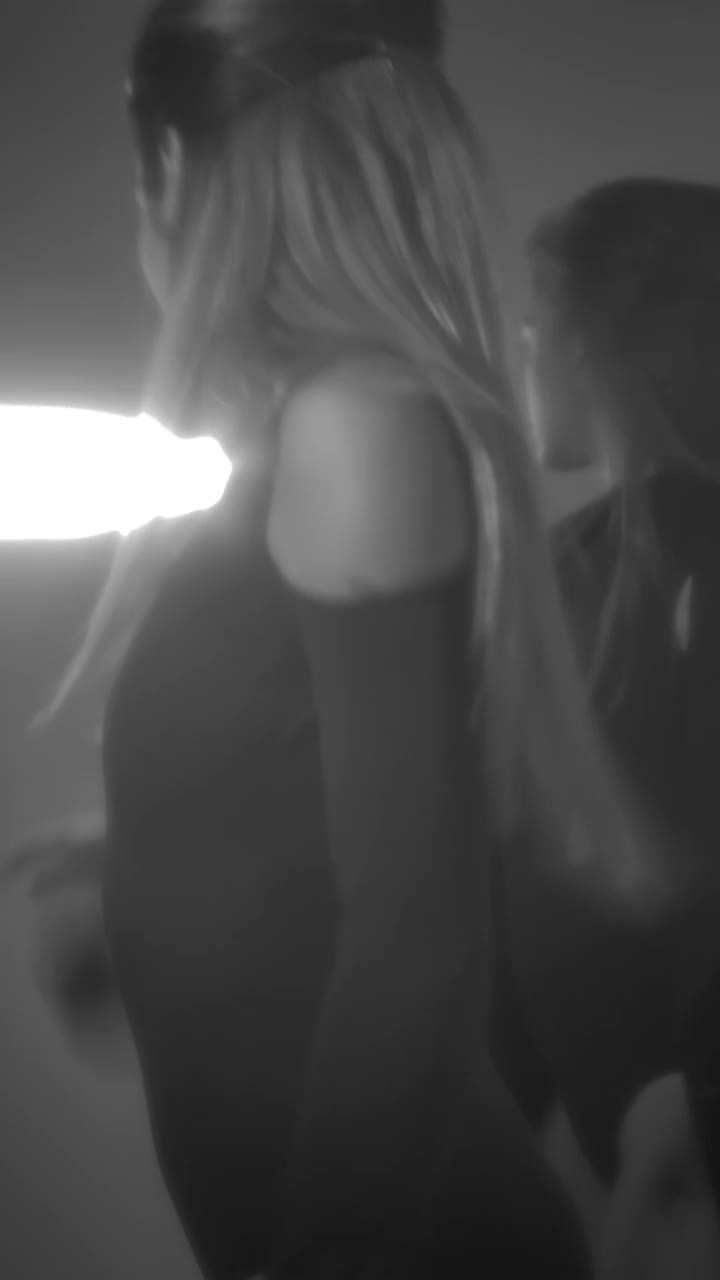 Download Video Stock Portrait Of A Girl Dancing In Black And White Live Wallpaper Free