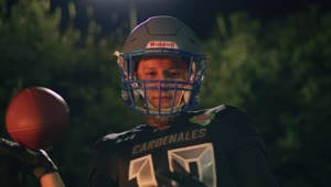 Video Stock Portrait Of A Motivated Football Player Live Wallpaper Free