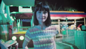 Video Stock Portrait Of A Woman In An Amusement Park Live Wallpaper Free