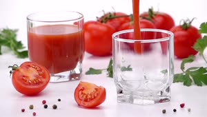 Video Stock Pouring Tomato Juice Into A Glass Live Wallpaper Free