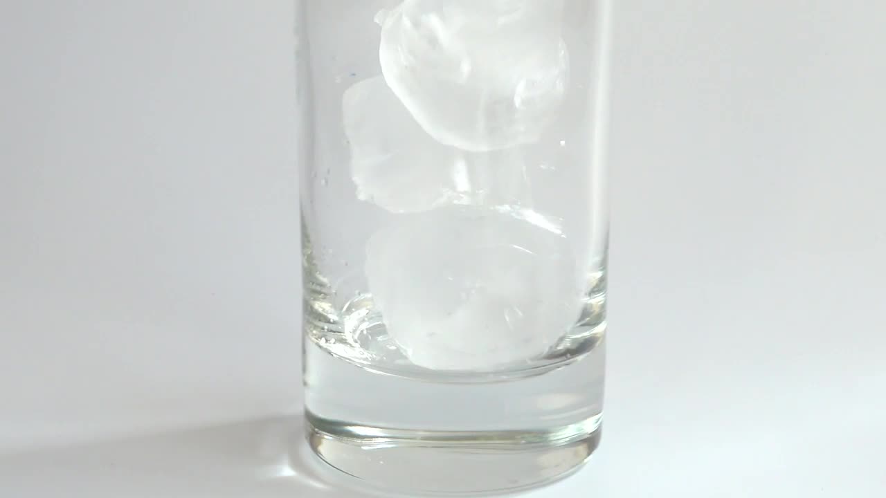 Download Video Stock Preparing A Drink With Ice In A Glass Close Up Live Wallpaper Free