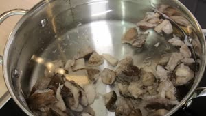 Video Stock Preparing To Boil Mushrooms Live Wallpaper Free