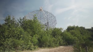 Video Stock Radio Telescope Behind Trees Live Wallpaper Free