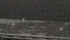 Video Stock Rain Falling Onto A Bench Live Wallpaper Free