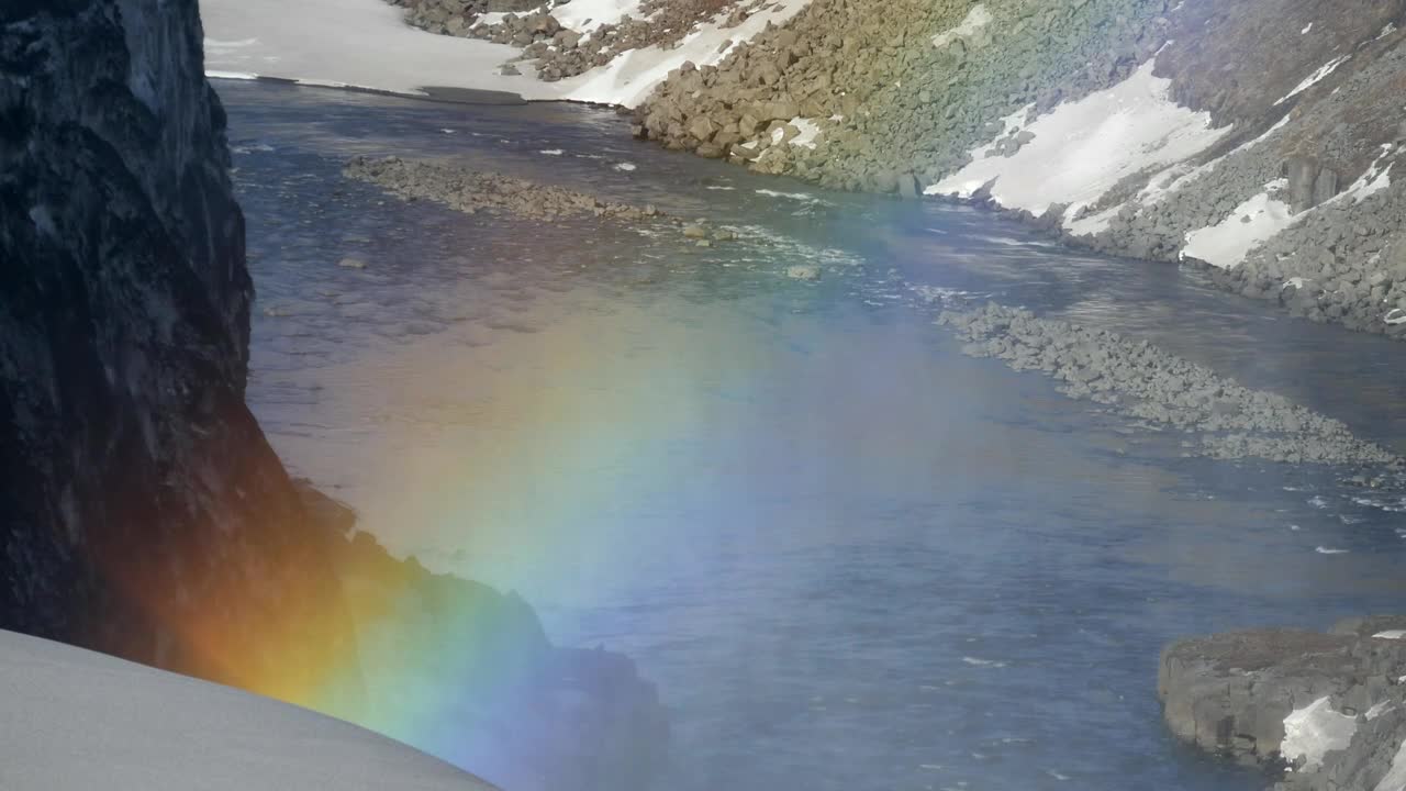 Download Video Stock Rainbow Close Up At A Waterfall Live Wallpaper Free