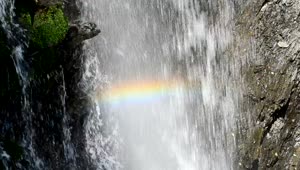 Video Stock Rainbow Forming In Falling Water Live Wallpaper Free