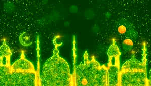 Video Stock Ramadan Kareem Made With Green Particles D Live Wallpaper Free