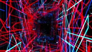 Video Stock Rectangular Tunnel Made With Colored Light Beams Live Wallpaper Free