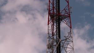 Video Stock Red And White Communications Tower Live Wallpaper Free