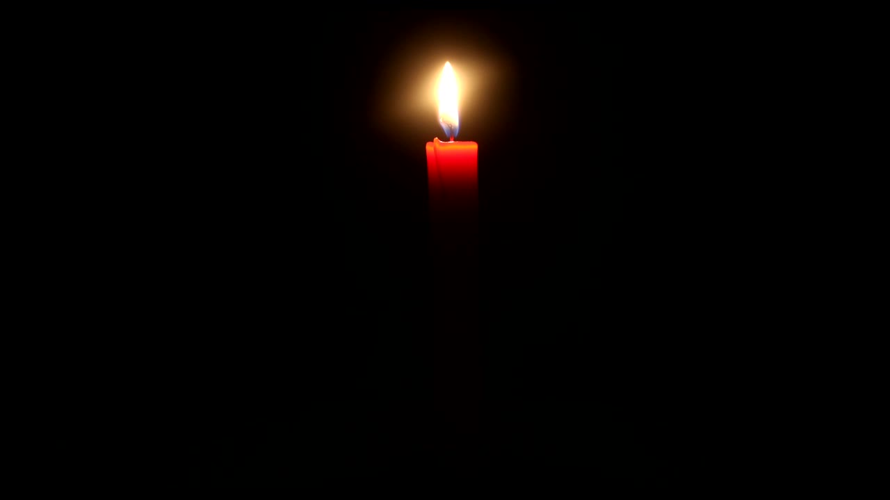 Download Video Stock Red Candle Burning In A Dark Room Live Wallpaper Free