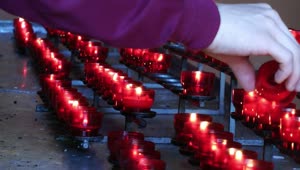 Video Stock Red Candles In Church Live Wallpaper Free