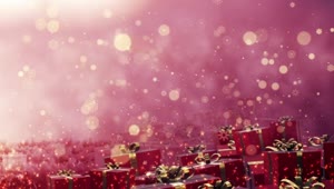 Video Stock Red Christmas Gifts And Gold Snowflakes Live Wallpaper Free