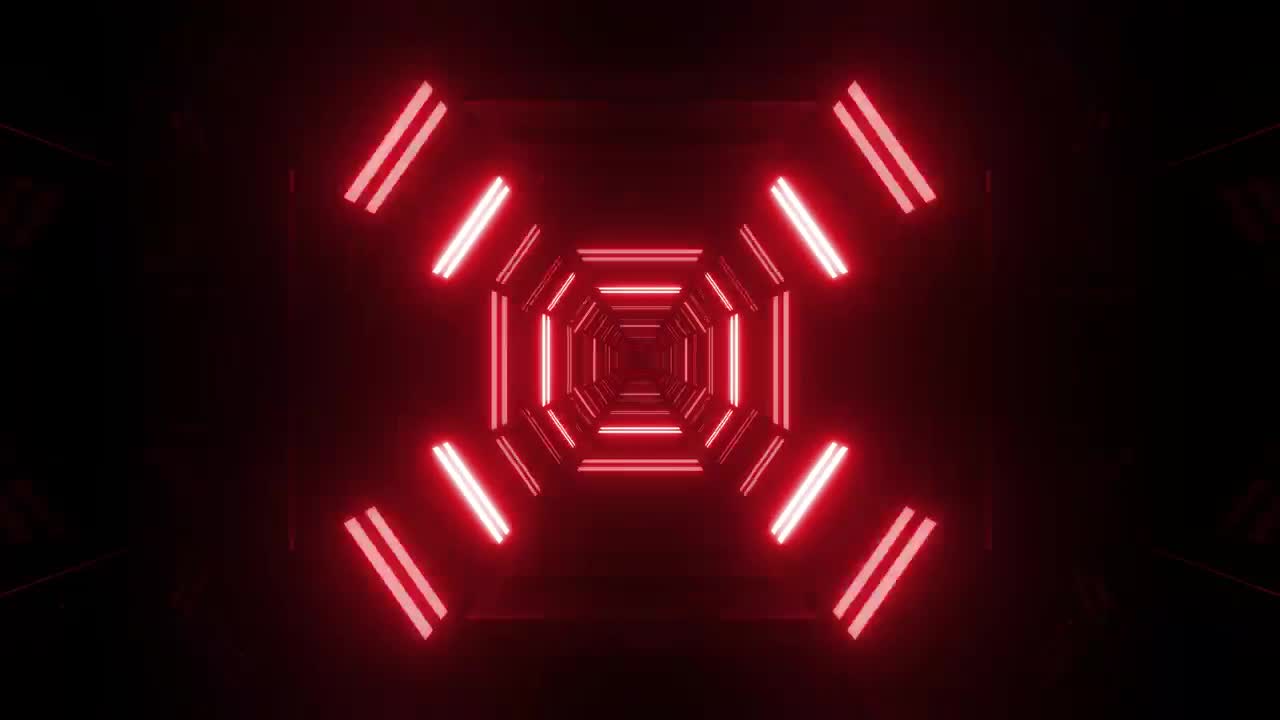 Download Video Stock Red Neon Futuristic Tunnel Live Wallpaper Free