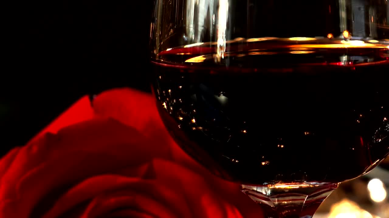 Download Free Stock Video Red Wine Next To Candles Live Wallpaper