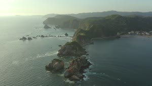 Free Stock Video Relief On A Coastline At Sunset From Above Live Wallpaper