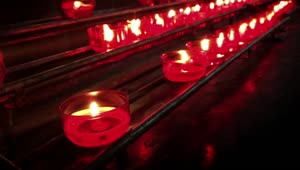 Free Stock Video Religious Or Spiritual Place With Series Of Red Candles Live Wallpaper