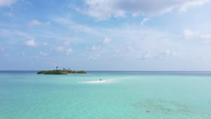 Free Stock Video Remote Tropical Island With A Couple On A Sandbar Live Wallpaper