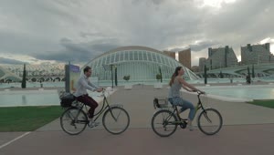 Free Stock Video Riding Bikes Past Modern Buildings Live Wallpaper