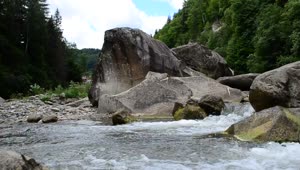Free Stock Video River Flowing Between Giant Rocks Live Wallpaper